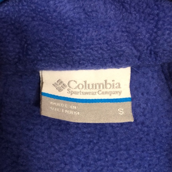 Women’s Columbia Two-Tone Fleece Full Zip Jacket / Small / Purple & Dark Gray - Picture 3 of 3